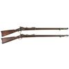 Image 1 : Two U.S. Springfield Trapdoor Rifles -A) Springfield Model 1888 Rifle with Ramrod Bayonet
