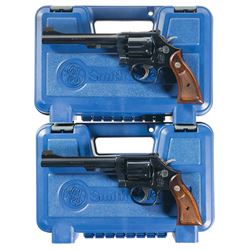 Two Smith & Wesson Double Action Revolvers with Cases -A) S&W Model 14-8 Revolver