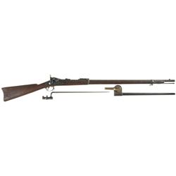 U.S. Springfield Armory Model 1884 Trapdoor Rifle with Bayonet and Scabbard