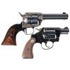 Image 2 : Two Colt Revolvers with Holsters -A) Colt Peacemaker 22 Single Action Revolver