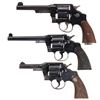 Image 1 : Three Double Action Revolvers -A) Smith & Wesson Model 1917 Army Revolver