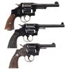 Image 2 : Three Double Action Revolvers -A) Smith & Wesson Model 1917 Army Revolver