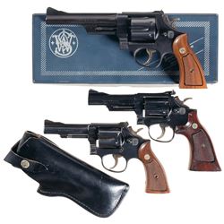 Three Smith & Wesson Double Action Revolvers -A) S&W Model 28-2 Revolver with Box