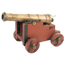 Bronze 2 Pounder Cannon with Carriage