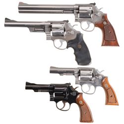 Four Smith & Wesson Double Action Revolvers -A) S&W Model 686-1 Revolver