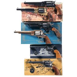 Six Single Action Revolvers -A) Pietta 1858 Remington New Model Army Percussion Revolver with Box