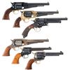Image 2 : Six Single Action Revolvers -A) Pietta 1858 Remington New Model Army Percussion Revolver with Box