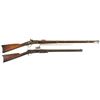 Image 1 : Two Antique American Rifles -A) Providence Tool Company Peabody Single Shot Rifle with Bayonet