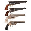 Image 2 : Four Single Action Revolvers with Box -A) Uberti Cimarron Dragoon Percussion Revolver