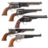 Image 2 : Five Italian Handguns -A) Replica Arms Walker Percussion Revolver with Case