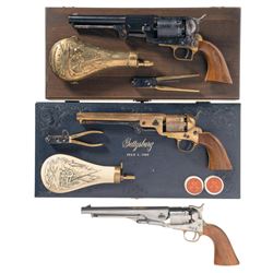 Three Italian Reproduction Percussion Revolvers -A) Armi San Marco First Model Dragoon Revolver with