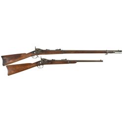 Two U.S. Springfield Trapdoor Long Guns -A) Springfield Model 1879 Rifle with Detroit Board of Comme