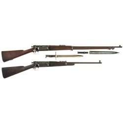 Two U.S. Military Bolt Action Rifles -A) U.S. Springfield Armory Model 1896 Krag Jorgensen Rifle wit