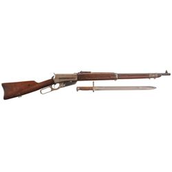 World War I Era Winchester Model 1895 Lever Action Musket with Winchester Marked Bayonet