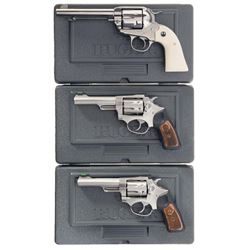 Three Ruger Revolvers with Cases -A) Ruger New Vaquero Single Action Revolver