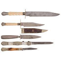 Grouping of Five Knives