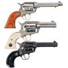 Image 2 : Three Ruger Single Action Revolvers with Cases -A) Ruger New Model Single Six Revolver