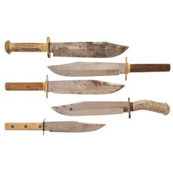Five Large Bowie Knives