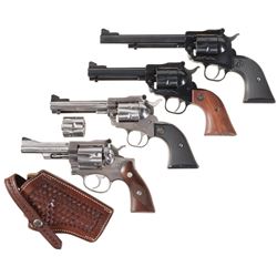 Four Ruger Sporting Revolvers -A) Ruger New Model Single Six Single Action Revolver