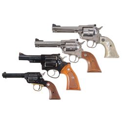 Four Ruger Sporting Revolvers -A) Ruger New Model Single Six Single Action Revolver