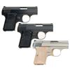 Image 2 : Three Belgian Baby Browning Semi-Automatic Pistols -A) Baby Browning Pistol with Case