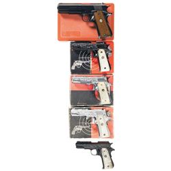 Five Llama Semi-Automatic Pistols -A) Llama Model IX-A Pistol with Case