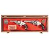 Image 1 : Two Antique Spur Trigger Pocket Revolvers with Display Case, Factory Letters, and Ammunition -A) Smi