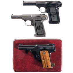 Three Semi-Automatic Pistols -A) Savage Model 1915 Hammerless Pistol