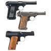 Image 2 : Three Semi-Automatic Pistols -A) Savage Model 1915 Hammerless Pistol