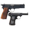 Image 2 : Two Semi-Automatic Pistols -A) Fabrique Nationale High Power Pistol with Magazine Pouch