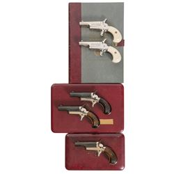 Collector's Lot of Five Colt Derringers with Cases -A) Colt Fourth Model Derringer