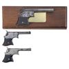 Image 2 : Three Remington Saw Handle Derringer Pistols -A) Remington No. 2 Vest Pocket Pistol with Case, Dice,