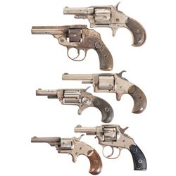 Six Revolvers -A) Remington New Model No. 4 Spur Trigger Revolver