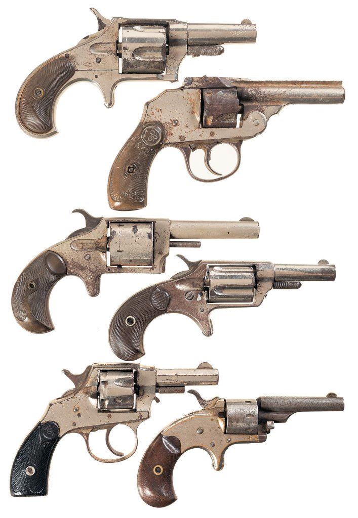 Six Revolvers -A) Remington New Model No. 4 Spur Trigger Revolver