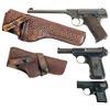 Image 1 : Three Semi-Automatic Pistols -A) Colt Pre-Woodsman Pistol with Holster