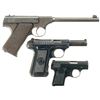 Image 2 : Three Semi-Automatic Pistols -A) Colt Pre-Woodsman Pistol with Holster