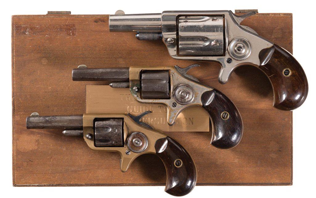Three Colt New Line Spur Trigger Revolvers A) Colt New Line 38 Revolver