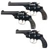 Image 1 : Three Smith & Wesson .38 Perfected Double Action Revolvers -A) S&W .38 Perfected Revolver