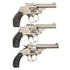 Image 2 : Three Smith & Wesson Double Action Revolvers -A) S&W 32 Safety Hammerless 1st Model Revolver