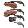 Image 1 : Four Double Action Revolvers -A) Smith & Wesson Third Model 38 Top Break Revolver with Holster