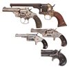 Image 1 : Five Handguns -A) Engraved Moore's Patent Belt Revolver