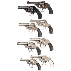 Eight Top Break Double Action Revolvers -A) Iver Johnson Hammerless Revolver