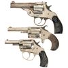 Image 1 : Three Revolvers -A) Thames Arms Co. .38 Top Break Double Action Revolver