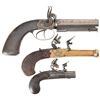 Image 2 : Three Engraved Antique European Pistols -A) D. Leonard Double Barrel Percussion Pistol