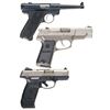 Image 2 : Three Ruger Semi-Automatic Pistols with Cases -A) Ruger Standard Model Pistol