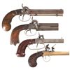 Image 1 : Four Antique European Pistols -A) German Percussion Pistol