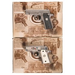 Two Colt Semi-Automatic Pocket Pistols with Cases -A) Colt Mark IV Series 80 Pistol