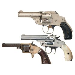 Three Smith & Wesson Revolvers -A) S&W Second Model .38 Safety Hammerless Double Action Revolver
