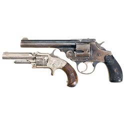 Two Revolvers -A) Iver Johnson Top Break Double Action Revolver