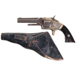 Inscribed Smith & Wesson No. 1 Second Issue Spur Trigger Revolver with Holster and Research